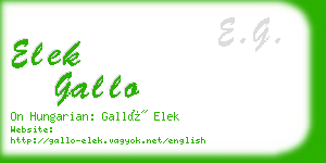 elek gallo business card